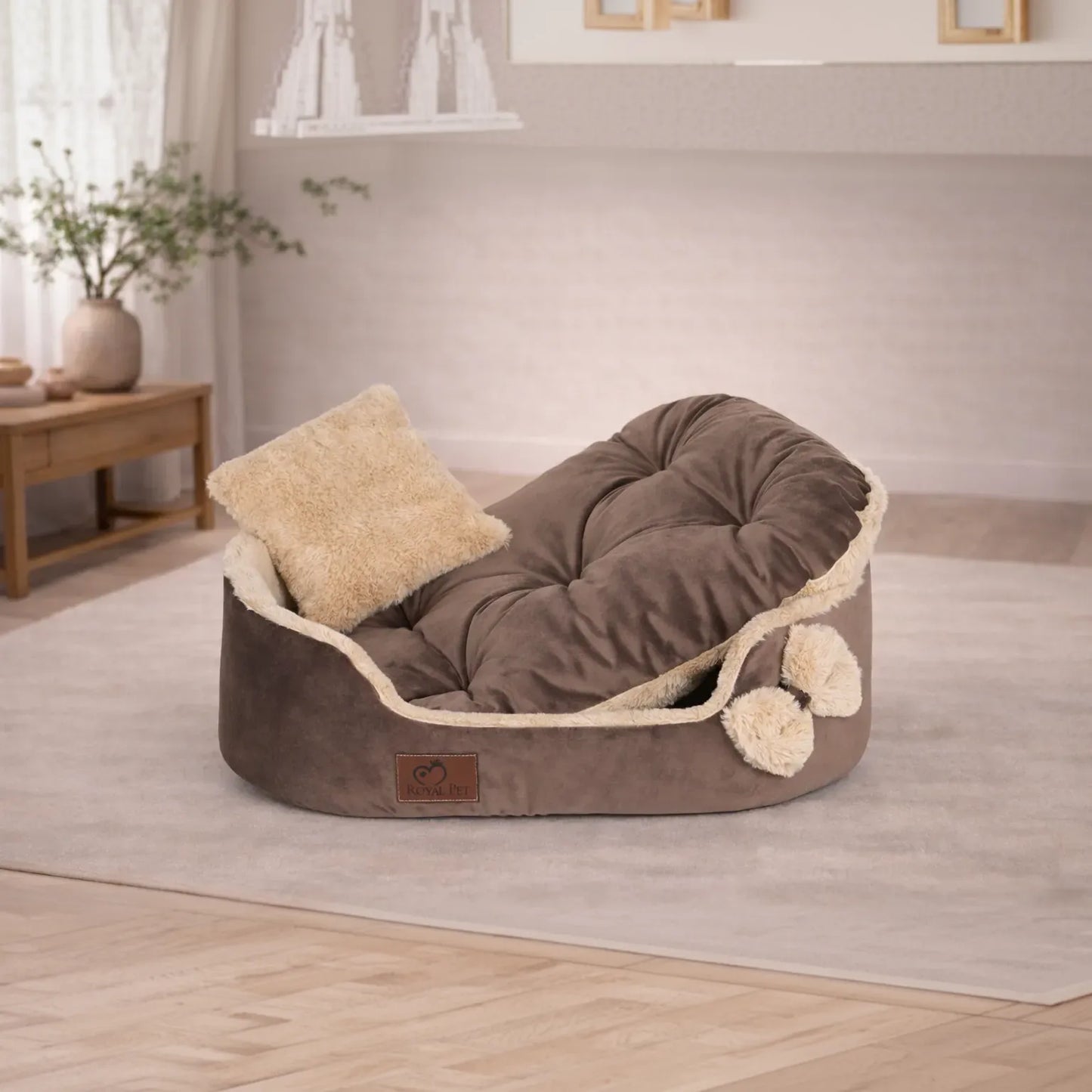 Legowisko Luxury Furry Brownie dla psa i kota 3