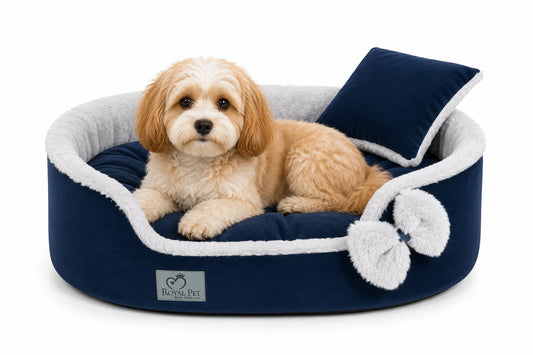 Luxury Furry-Bett (Navy Blue) für Hunde und Katzen