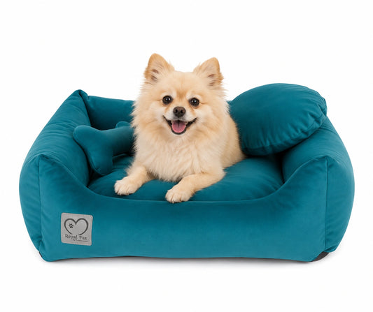 Luxury-Bett (Petrol Blue) für Hunde und Katzen